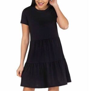 Nicole Miller Black Tiered Dress